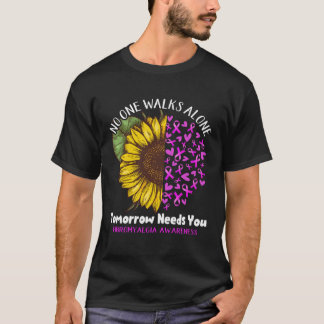 Fibromyalgia Awareness NO ONE WALKS ENSAM I MORROW T Shirt