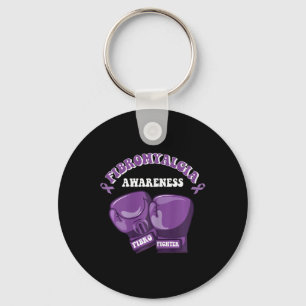 Fibromyalgia Awareness Ribbon Boxing Handskar Fibr Nyckelring