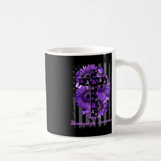 Fibromyalgia Awareness Supporter Warrior Solros Kaffemugg (Höger)