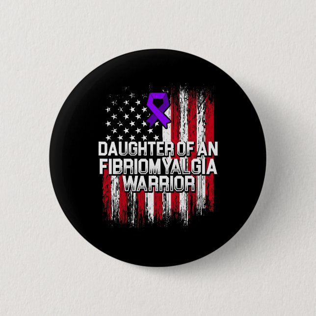 Fibromyalgia Awareness Survivor DaughWarrior 3 Knapp (Framsida)