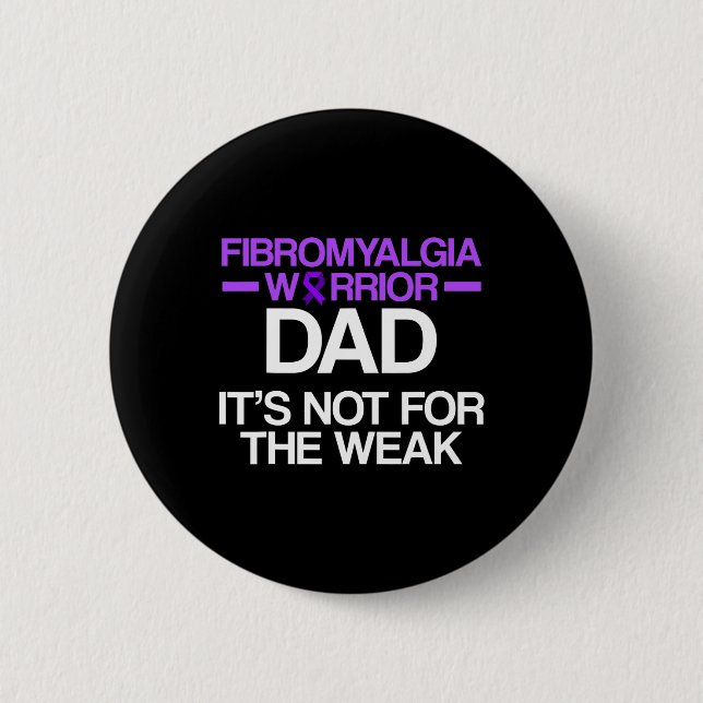 Fibromyalgia Awareness Survivor Pappa Warrior 2 Knapp (Framsida)