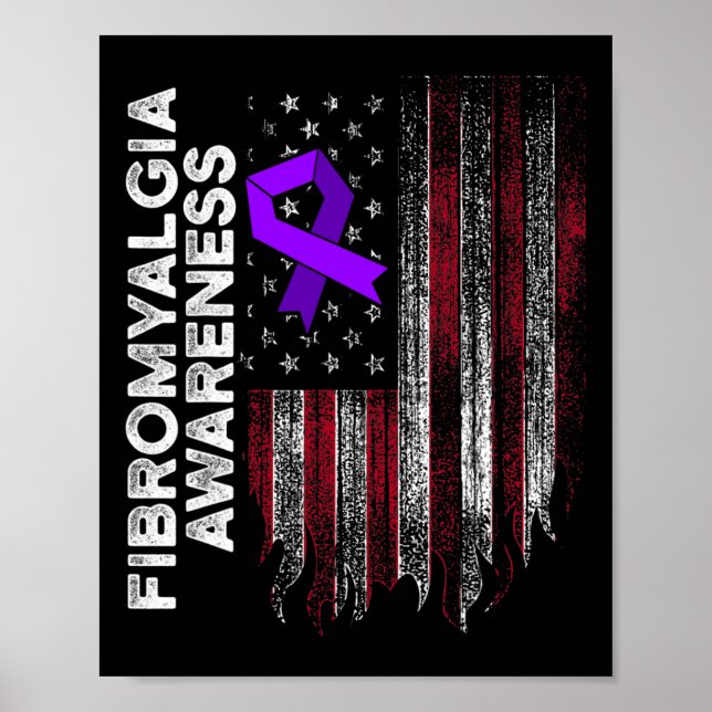Fibromyalgia Awareness Survivor Proud Warrior 11 Poster (Framsidan)