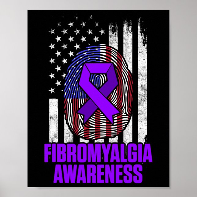 Fibromyalgia Awareness Survivor Proud Warrior 12 Poster (Framsidan)