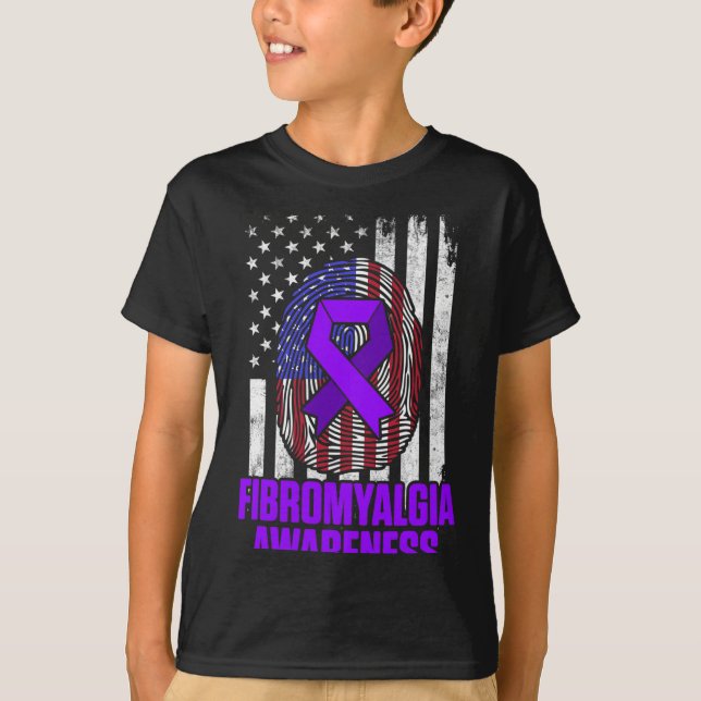 Fibromyalgia Awareness Survivor Proud Warrior 12 T Shirt (Framsida)