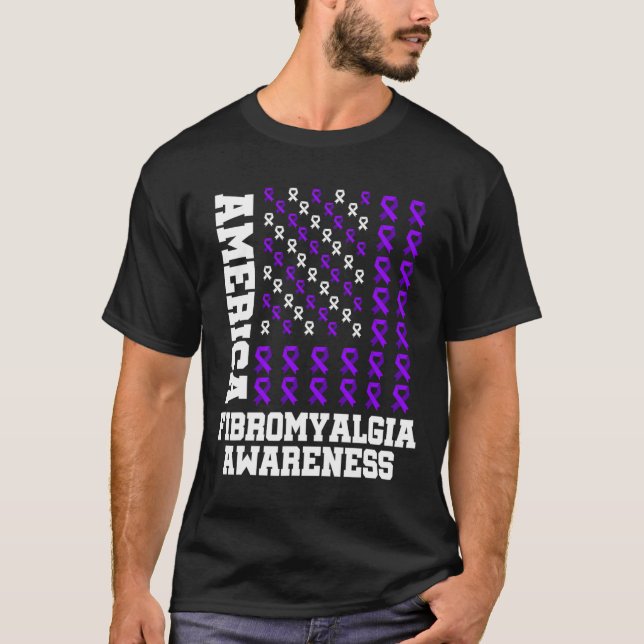 Fibromyalgia Awareness Survivor Proud Warrior 6 T Shirt (Framsida)