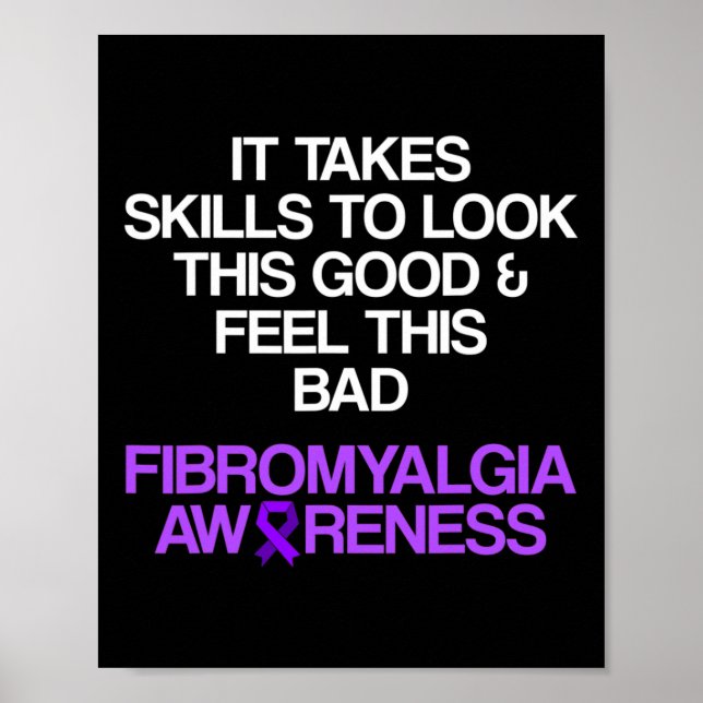Fibromyalgia Awareness Survivor Skills Warrior Poster (Framsidan)