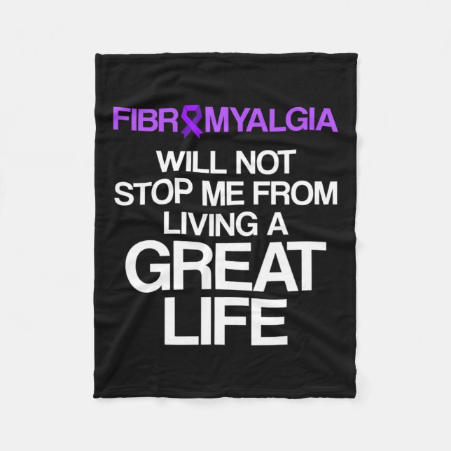 Fibromyalgia Awareness Survivor Stop Warrior 1 Fleecefilt (Framsidan)