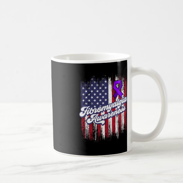 Fibromyalgia Awareness Survivor Woman Warrior Kaffemugg (Höger)