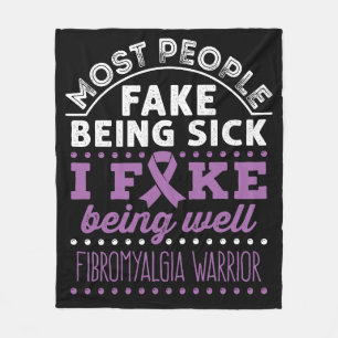 Fibromyalgia Awareness Warrior Fake Good Fleecefilt