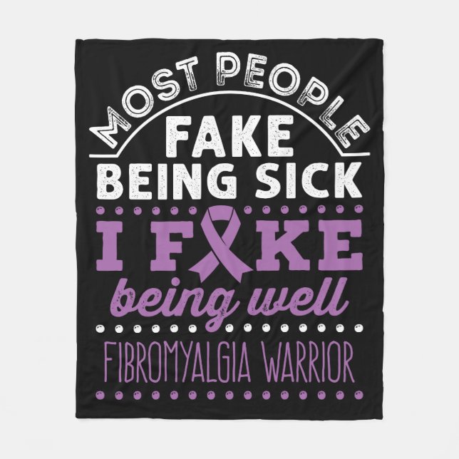 Fibromyalgia Awareness Warrior Fake Good Fleecefilt (Framsidan)