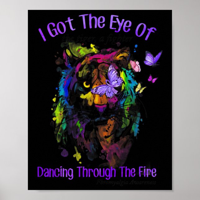 Fibromyalgia Awareness Warrior I Har Öga i Th Poster (Framsidan)