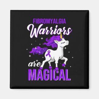 Fibromyalgia Awareness Warrior Roligt Unicorn Magnet
