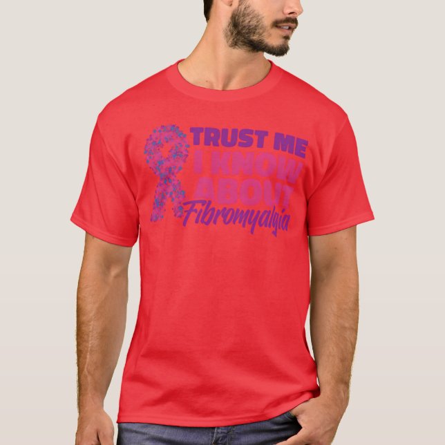 Fibromyalgia Awarenessrust Purple Fibromyalgia fam T Shirt (Framsida)