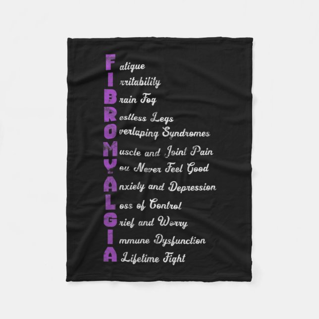 Fibromyalgia betyder kronisk fibromyosi fleecefilt (Framsidan)