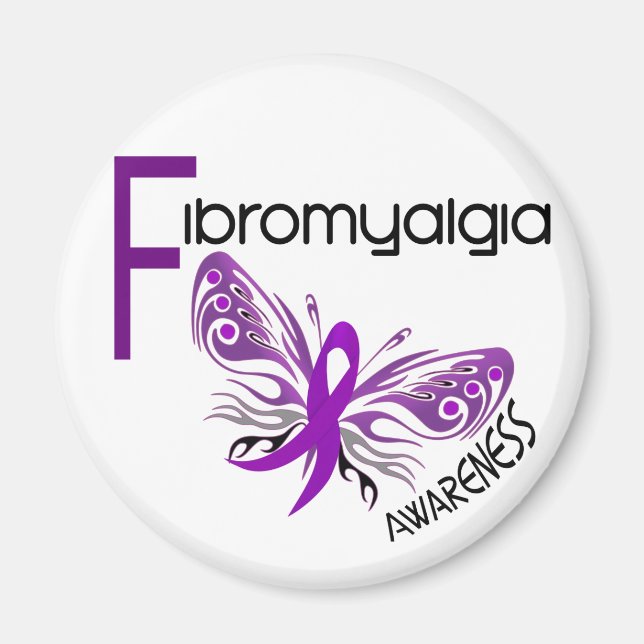 Fibromyalgia BUTTERFLY 3 Magnet (Framsidan)