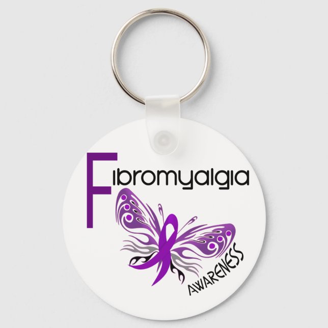 Fibromyalgia BUTTERFLY 3 Nyckelring (Framsida)