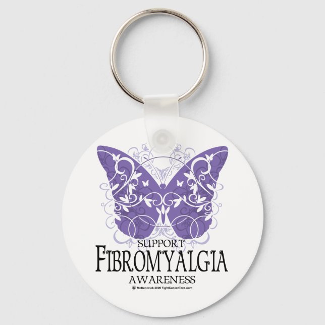 Fibromyalgia Butterfly Nyckelring (Framsida)