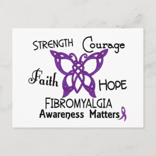 Fibromyalgia Celtic Butterfly 3 Vykort