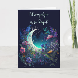 Fibromyalgia får brunkortsblått med blommor kort
