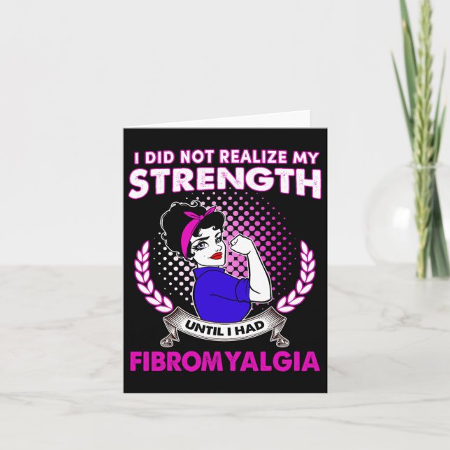 Fibromyalgia Fighter Strength Fibromyalgia Awarene Kort (Framsida)