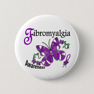 Fibromyalgia för målat glassfjäril 2 knapp