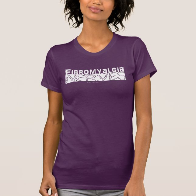Fibromyalgia kommer på min Nerves vita grafik T Shirt (Framsida)