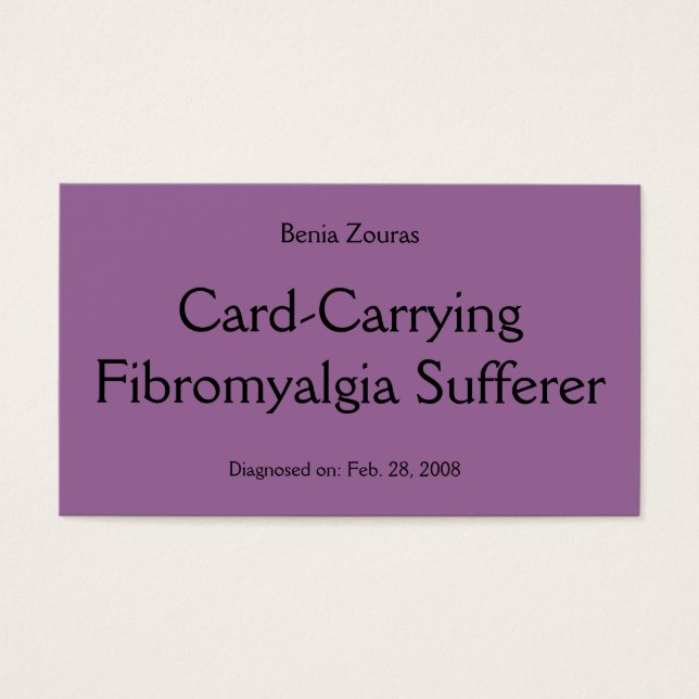 Fibromyalgia-kort med kort (Framsidan)