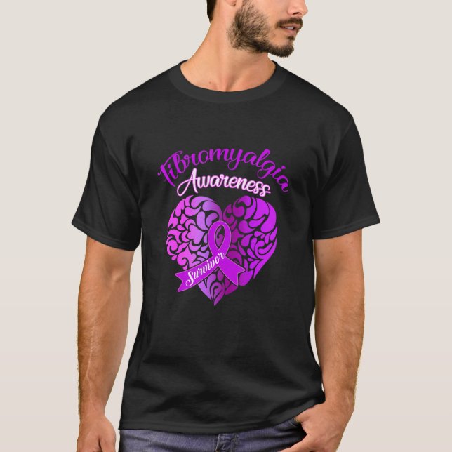 Fibromyalgia Medvetenhet Kronisk smärta Kvinnor Wa T Shirt (Framsida)