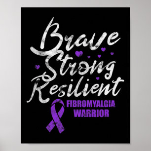 Fibromyalgia Modig, starkt motståndskraftig Fibroa Poster