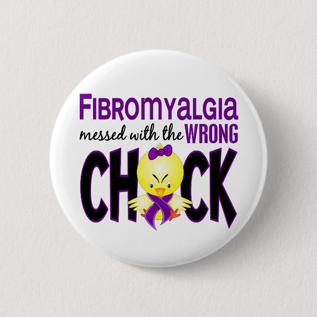 Fibromyalgia röra med den fla chicken knapp (Framsida)