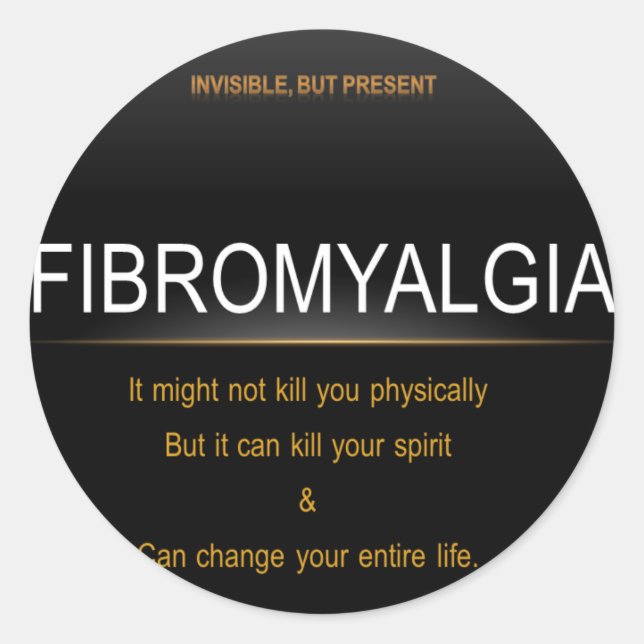 Fibromyalgia Runt Klistermärke (Framsida)
