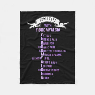 Fibromyalgia Spoonie och Fibro är medvetna om dett Fleecefilt