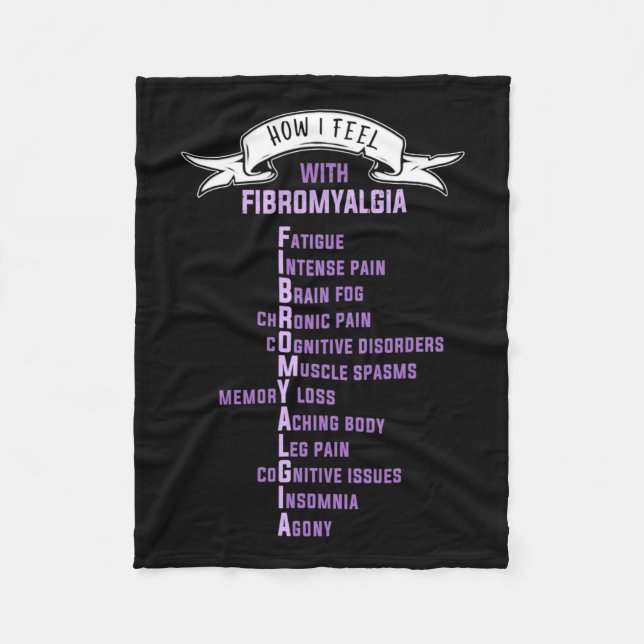 Fibromyalgia Spoonie och Fibro är medvetna om dett Fleecefilt (Framsidan)