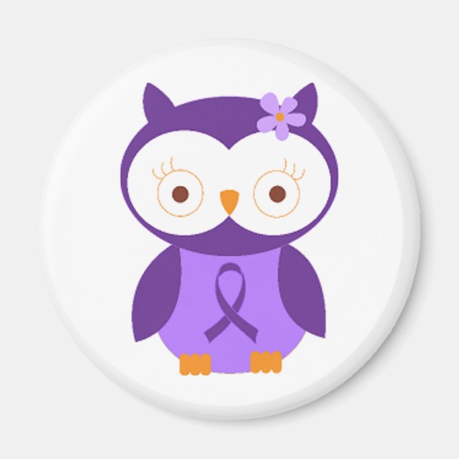 Fibromyalgia Uggla Magnet (Framsidan)