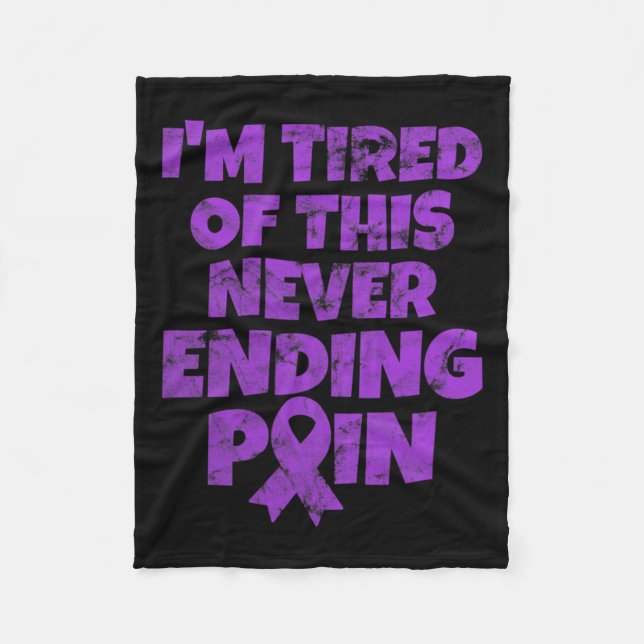 Fibromyalgia Warrior jag är trött på att aldrig sl Fleecefilt (Framsidan)