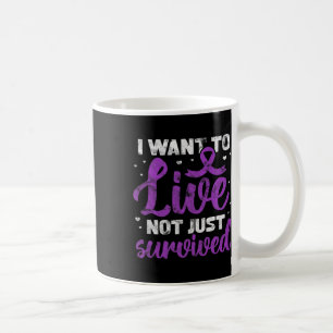 Fibromyalgia Warrior jag vill bo inte bara Survi Kaffemugg