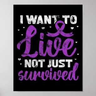 Fibromyalgia Warrior jag vill bo inte bara Survi Poster