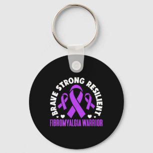 Fibromyalgia Warrior Modig Strong Resilient Fibro Nyckelring