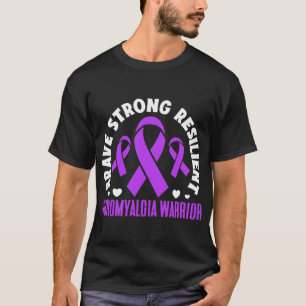 Fibromyalgia Warrior Modig Strong Resilient Fibro T Shirt