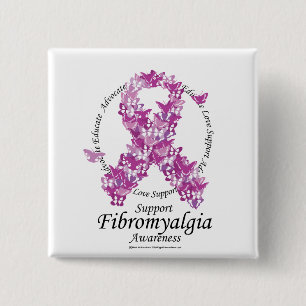 Fibromyalgiaband av fjärilar knapp
