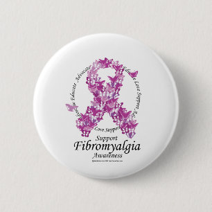 Fibromyalgiaband av fjärilar knapp