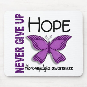 Fibromyalgiaen ger aldrig upp hoppfjäril 4,1 musmatta
