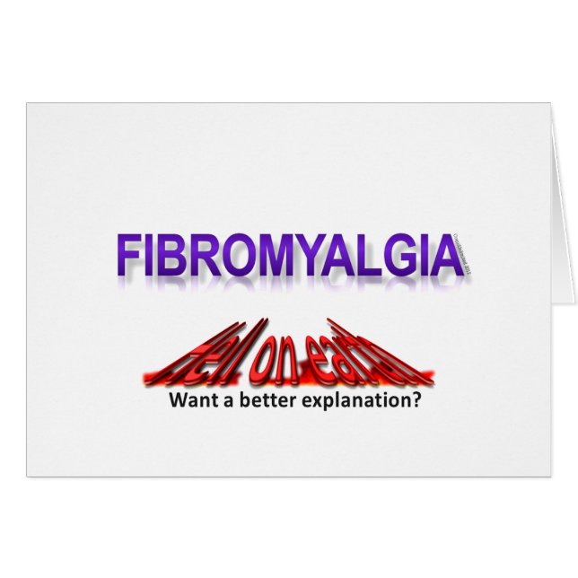 Fibromyalgiahelvete på jordbära hälsningskort (Framsidan Horizontal)