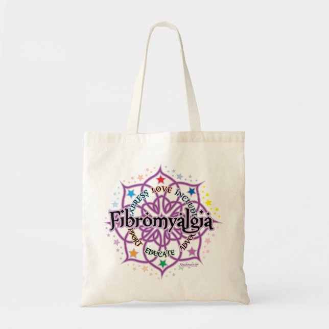 Fibromyalgialotusblomma Tygkasse (Framsidan)