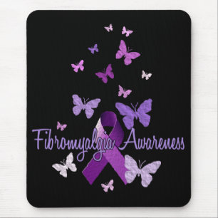 Fibromyalgiamedvetenhet (bandet & fjärilar) musmatta