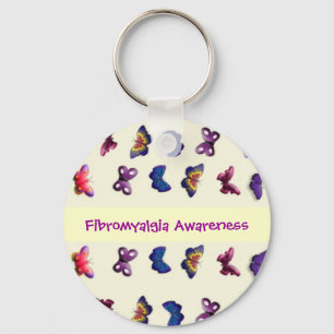 Fibromyalgiamedvetenhet Keychain Nyckelring