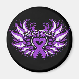 Fibromyalgiamedvetenhethjärta Wings.png Magnet