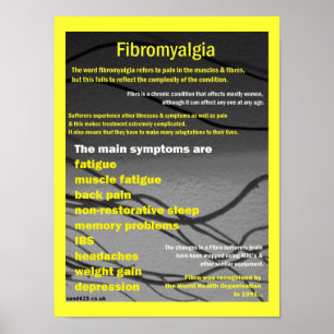 fibromyalgiasymptomaffisch poster