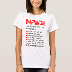 Fibromyalgiavarningsutslagsplatser T-shirt