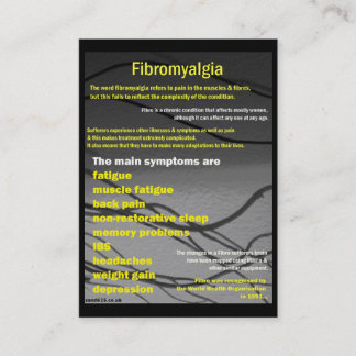 Fibromyalgiavisitkort - medvetenhetdag visitkort